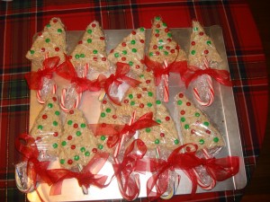 Rice Krispie Trees with Ribbon